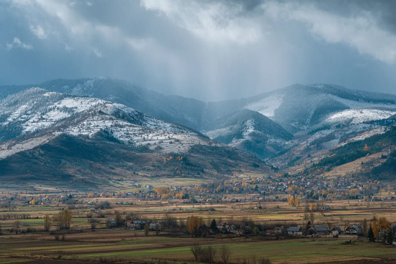 snow mountain field